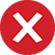 Red cross circular symbol